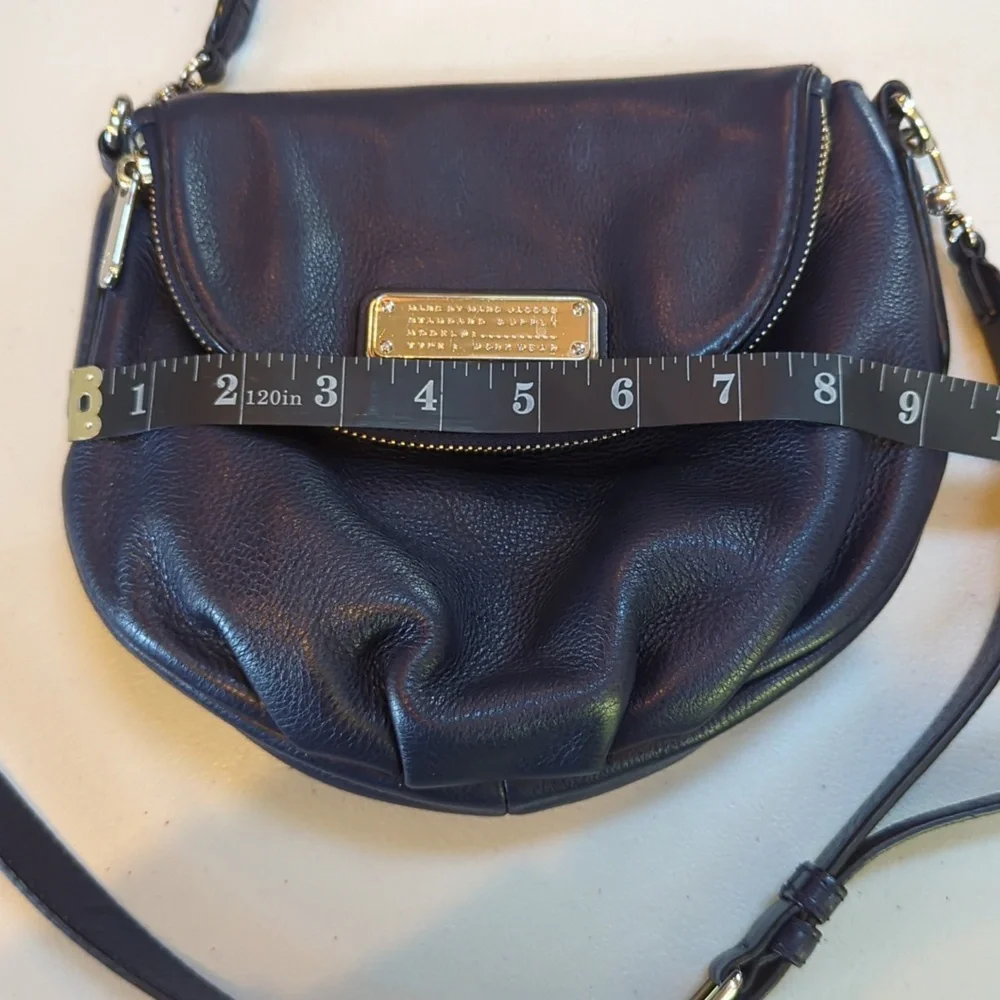 Marc by Marc Jacobs, Navy Blue Leather Crossbody Bag - Picture 3 of 10